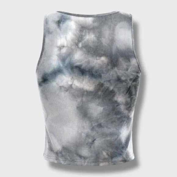 Grunge Graphic Cropped Tank - L - Picture 2 of 5